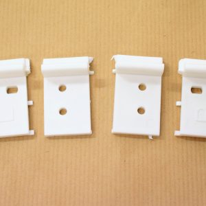 Left and Right White Brackets for 2018 Insect Curtain Panel (White Rail)